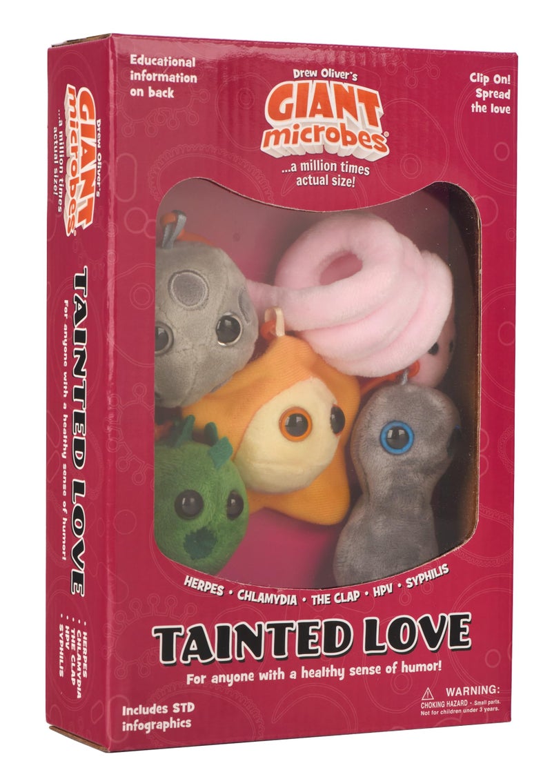 Giant Microbes GIANTmicrobes Tainted Love Themed Gift Box, STIs, STDs, Medical Lab Technician Gifts, OBGYN Gifts for Doctors, Infection Prevention Gift, Infection Control Nurse, Medical Presents, Bag Charms - Image 1
